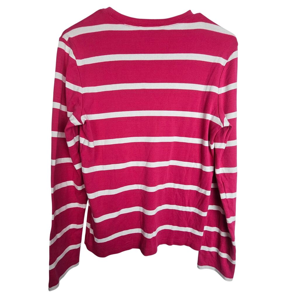 Ralph Lauren Sport Womens Striped Shirt Sz XL Classic Preppy Stretch Minimalist - Picture 8 of 8